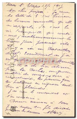 Raon-l'Étape (Vosges) — Vorsätzlicher Brand durch die Deutschen — Ad. Wolek, Saint-Dié, N° 41089 — Rückseite