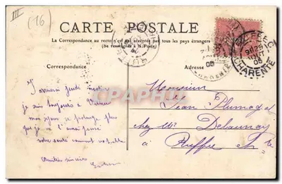 Angoulême — Hotel das Postas — Pagnoux Buralistes Angoulême — Verso
