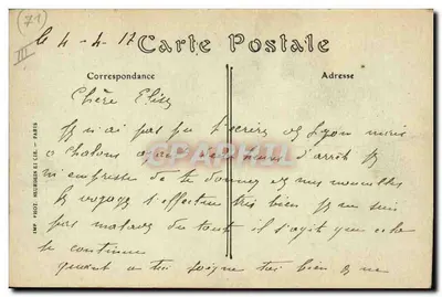 Chalon-sur-Saône — La Poste — Uitgever P.O. — Achterkant