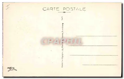Metz — Hotel Pocztowy i Telegraficzny — Karty La Cigogne, Strasbourg — Rewers