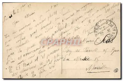Mulher com pomba — editor Téboul, n° 7328 — Verso