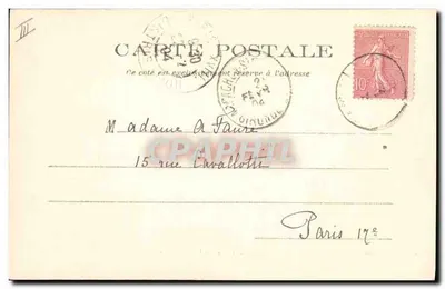 Arcachon - Una pinasse Chère Lucie — Colección P. Faure, n° 21 Febrero — Reverso
