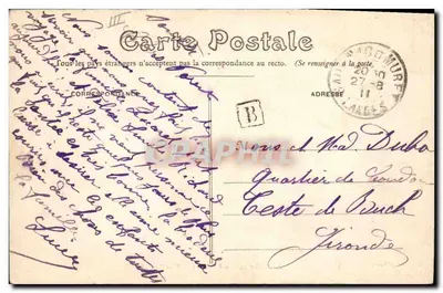 Arcachon (Côte d'Argent) — Een Pinasse — Collectie V Faure — Achterkant
