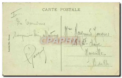 Carnac - Los Alineamientos de Ménech — editor Laurent-Nel, n° 930 — Reverso