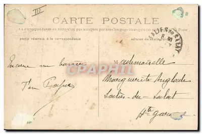 Poitiers — Dolmen de la Pierre-Levee — Edit. P. R. P. — Verso