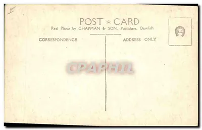Le Longstone, Laughter Tor — pionowa skała i ruiny w tle — Chapman & Son, Dawlish — Rewers