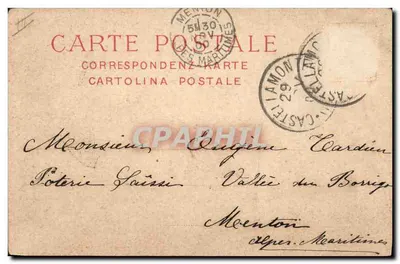 Os frequentadores — Café de la Marine, Marselha — Sociedade das Cartas Ilustradas, 1900 — Verso