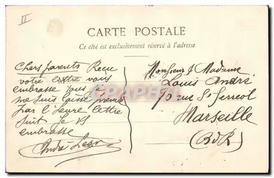 Dois soldados em uniforme cumprimentando — O Cumprimento — Fototipo A. Berthet, Nancy — Verso