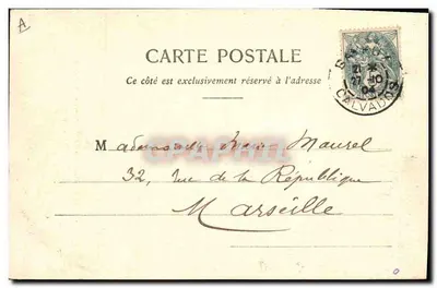 Stara pocztówka Folklore Bayeux La Bourgogne — Rewers