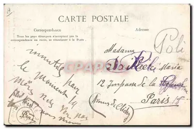 A Normandia — La Bayeuse — A C.P.A. 67. Tipos e Trajes de 1850 — Verso