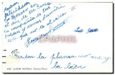 Jorge Mistral — Portret wojskowy — Jorge Mistral (Suevia Films) n°4751 — Rewers
