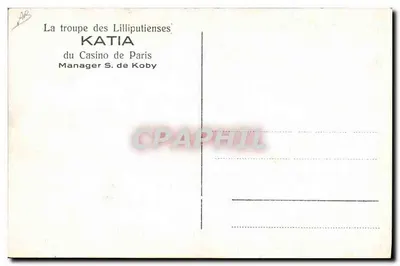 La troupe dei Lilliputiens — KATIA — del Casino de Paris — Verso