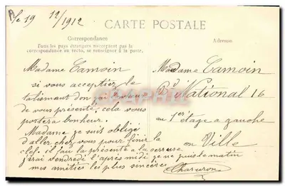 Homem em traje de festa cumprimentando — com gui — editor E.P.D. n° 9044 — Verso