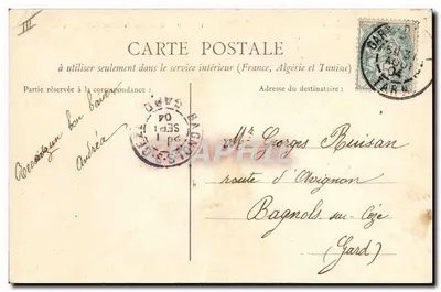 Albi — Post- en Telegraafkantoor — Uitgave Maison Universelle, Albi — Achterkant