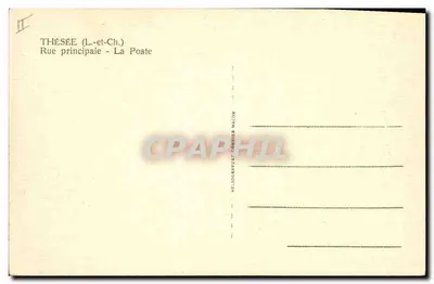 Thésée (L.-et-Ch.) — Hauptstraße — La Poste — Héloïgravure Combier Macon — Rückseite