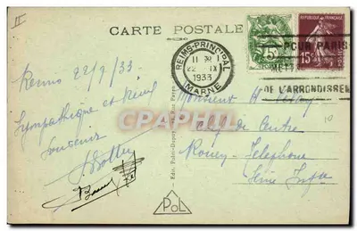 Reims — Hotel Pocztowy — Wyd. Pahri-Dupuy, nr 351 — Rewers