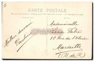 Saint-Raphaël — Hotel das Correios — editor anônimo, n° 4070 — Verso