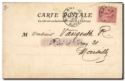 Grasse - La Place Neuve y la Posta — editor anónimo, n.º 276 — Reverso