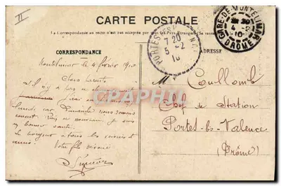 Montélimar — Hotel der Post — Ausgabe von Mme Rebondiet, Montélimar — Rückseite