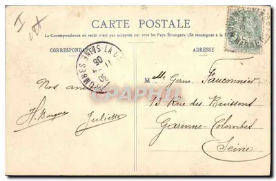 Stara pocztówka: Camp de Chalons Phare et baraquements — Rewers