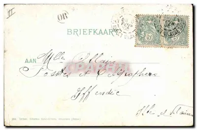 Bilhete postal antigo Moulin a vent Rotterdam — Verso