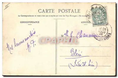 Royan — Saída de um barco de piloto — A. BACCHI, Paris — Verso