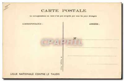 Crianças brincando com um trem — ilustração de Nucleur — Ligue Nationale Contre le Taudis — Verso