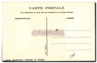 Dzieci na ulicy — scena codziennego życia — Ligue Nationale Contre le Taudis, Paryż — Rewers