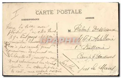 Camp de CHALONS — Vue des Tentes — Éditeur : Imprimerie Réunie de Choisy-le-Roi — Verso