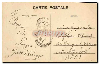 Campo do Larzac — Soldados em formação — A. P. Millau — Verso