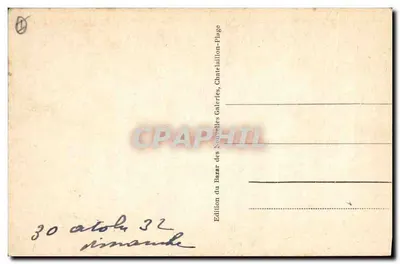 Châtelaillyon - A Postagem — 38 — Edição do Bazar das Novas Galerias, Châtelaillyon-Plage — Verso