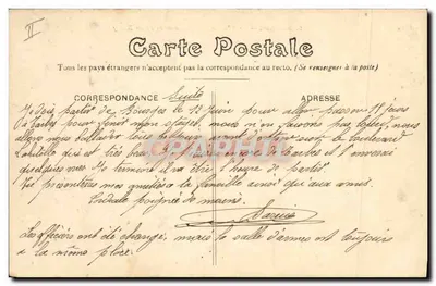 Bourges — A Postagem e o Square da Place Berry — Editor: Vente-Fonds de Commerce — Verso