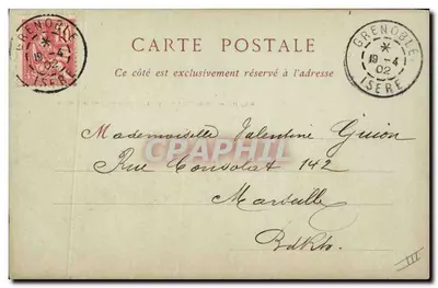 Grenoble — L'Hotel delle Poste & dei Telegrafi — ND Phot — Verso