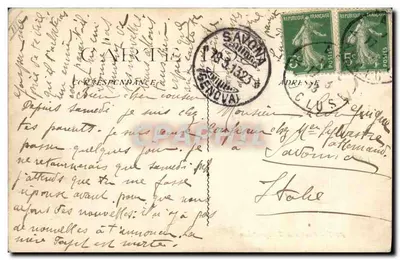 APT - Postes et Télégraphes — bâtiment des Postes, Télégraphes et Caisse Nationale Départementale — Verso
