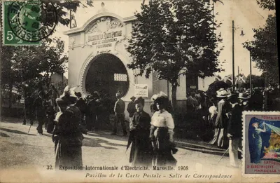 Exposition Internationale d'Électricité — Salle de Correspondance — Marseille, 1908