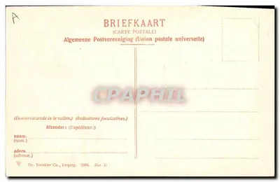 Zuid-Bevelandsche Boerin — cartolina illustrata con collage di scene olandesi — Dr. Trenkler Co., Leipzig — Verso