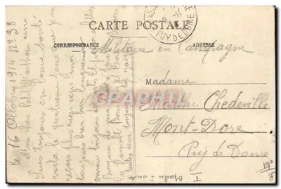 ESTRÉES-ST-DENIS — Le Moulin Brûlé — Éditeur impr. sur la carte — Verso