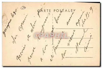 Moinho de vento — decoração floral de rosas — cartão postal de boas-vindas — Verso