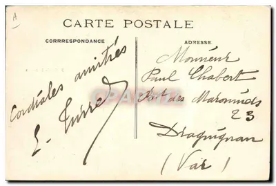 Carnaval de Aix — 1912 — Molino de la Galette — T. Olive — Reverso