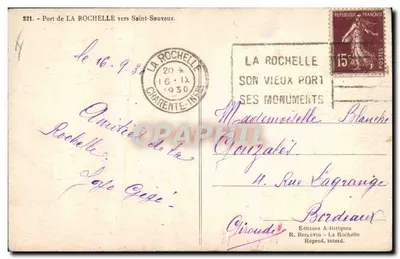 Porto di La Rochelle — I suoi monumenti — Edizioni Artistiche R. Bergevin — Verso