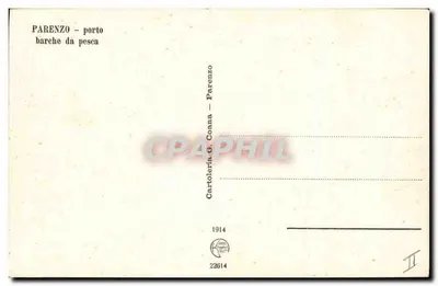 Pareno - port rybacki — łodzie rybackie — Cartoleria & Coana, n° 22614 — Rewers