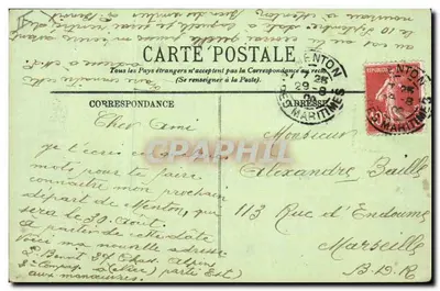 Menton — El Puerto — LL. — n°25 — Reverso