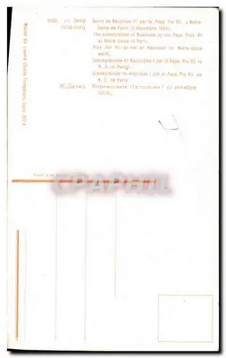 Consagração de Napoleão I por Papa Pio VII na Catedral de Paris — J.-L. Davio (1748-1825) — n° 5483 — Verso