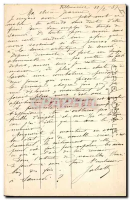 Villeneuve-sur-Yonne — Menhir de Villeneuve-sur-Yonne chamado a Pierre Frite — editor Bolnat, n° 54 — Verso