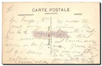 Intérieur du Grand Dolmen — site mégalithique à Bagneux près Saumur — éditeur R. Doreage, n°5 — Verso