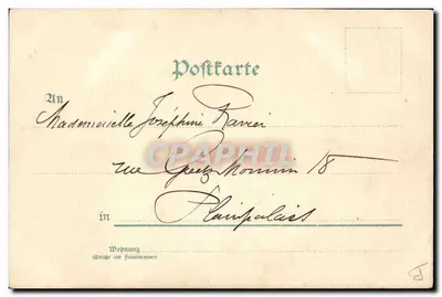 Fünf Tänzerinnen in Röcken mit Schürzen — Da Brauchst de Keene Brille. Nr. 1779. — Rückseite