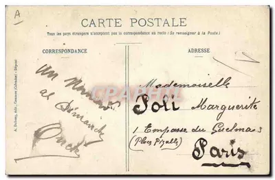 Mulher em traje cauchois de Rolleville — História do Traje na Normandia — A. D. - 375 — Coleção Lauveau — Verso