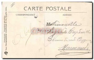 Fadas e elfos em um jardim — editor Oranotypie, série 1904 — Verso