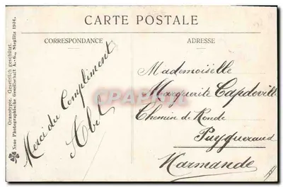 Czarodziejka i gnomie w lesie — wydawnictwo Granoptype, Stéglitz 1904 — Rewers