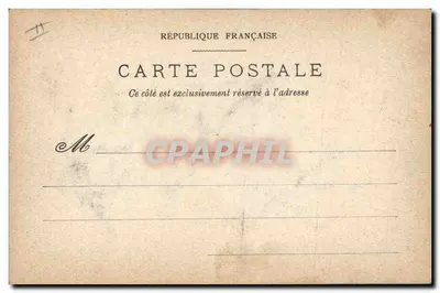 Silueta de una mujer — busto — tarjeta postal francesa — Reverso